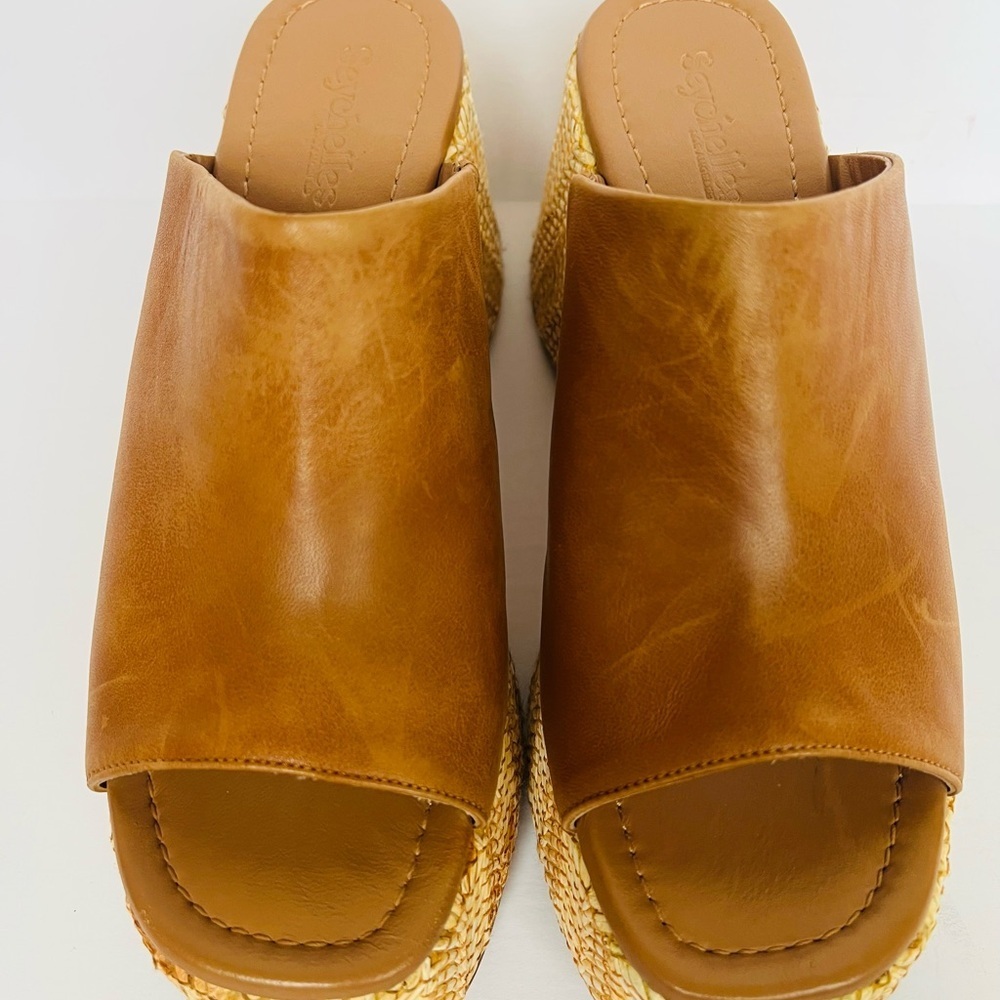 NEW! Seychelles Tulip Leather Wedge Slip On Sandal - Picture 3 of 9
